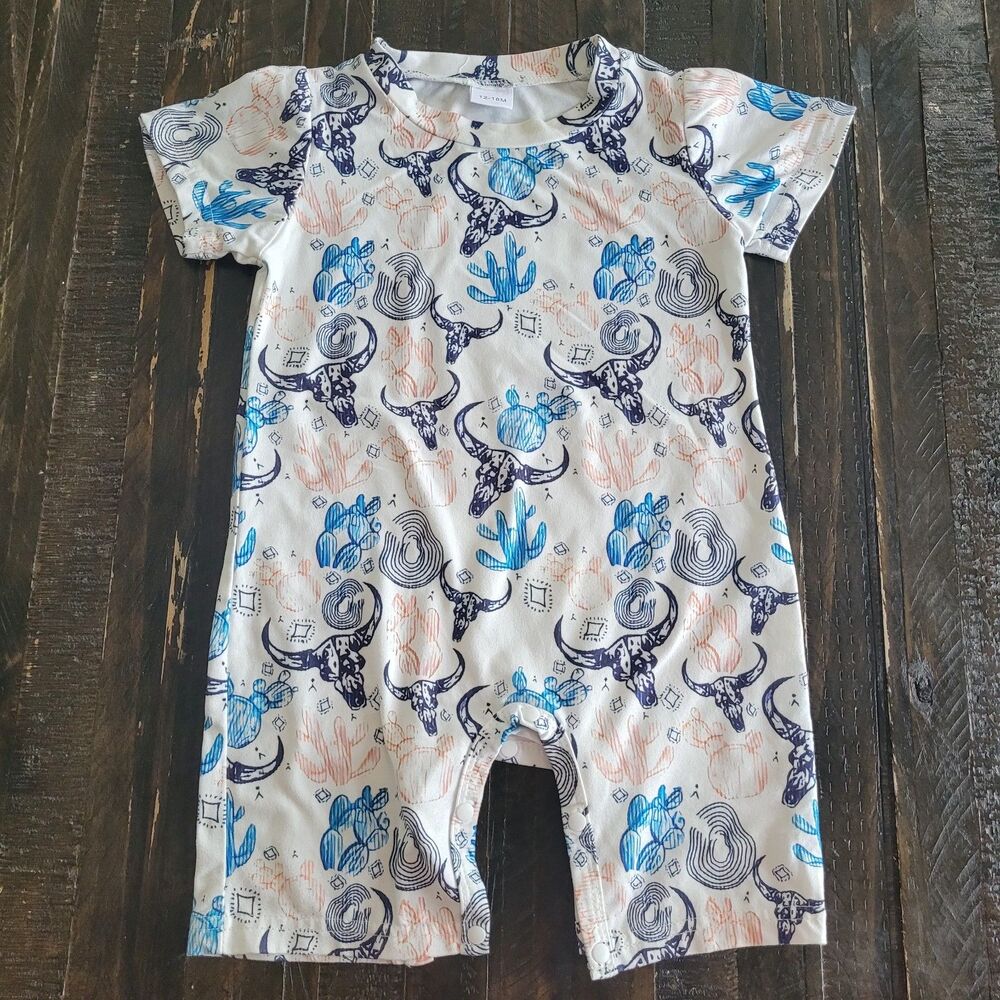 Western Romper Boys Size 12-18 Months